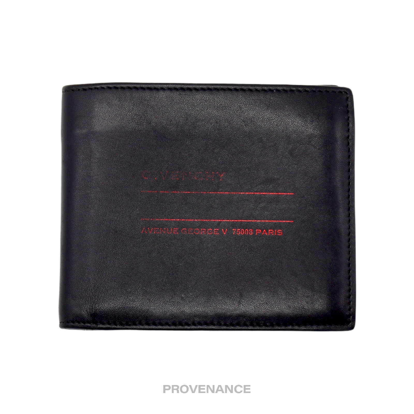 Givenchy 8cc Address Bifold Wallet - Black Leather